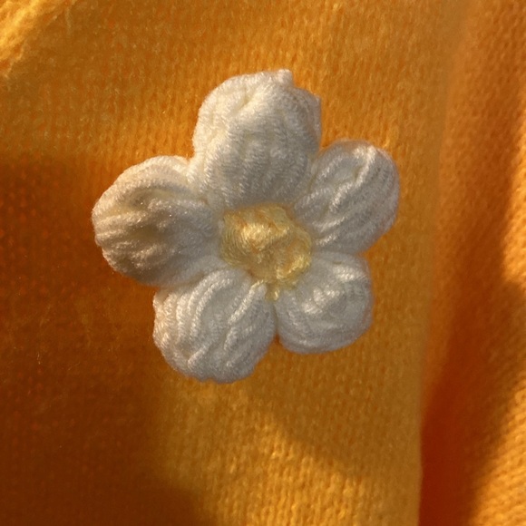 SHEIN NIB 3D flower drop shoulder cardigan - Picture 5 of 6